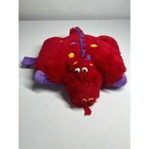 PeeWee Pillow Pets Fiery Red Dragon EUC 13 Inch